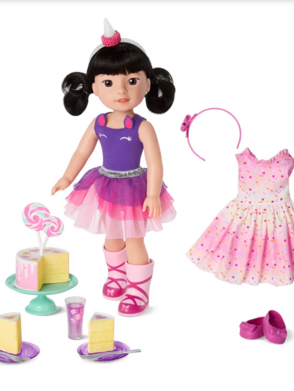NIB American Girl WellieWishers Emerson Doll Party-Ready Set 14.5” Accessories - Picture 10 of 15